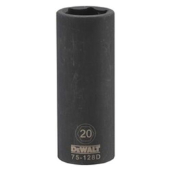 Deep Length Socket, 1/2 in, 20 mm, 6 Points