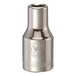 Socket, 1/4 in Hex Drive, 3/16 in, 6 Points
