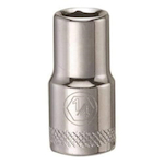 Socket, 1/4 in Hex Drive, 1/4 in, 6 Points