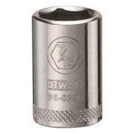 Socket, 1/4 in Hex Drive, 7/16 in, 6 Points