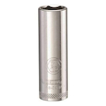 Deep Length Socket, 1/4 in Hex Drive, 7/16 in, 6 Points