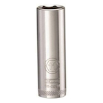 Deep Length Socket, 1/4 in Hex Drive, 11 mm, 6 Points