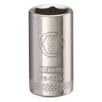 Socket, 1/4 in Hex Drive, 9 mm, 6 Points