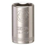Socket, 1/4 in Hex Drive, 10 mm, 6 Points