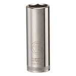Deep Length Socket, 1/4 in Hex Drive, 13 mm, 6 Points