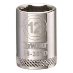 Socket, 3/8 in Hex Drive, 12 mm, 6 Points