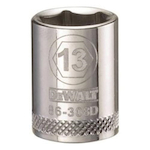 Socket, 3/8 in Hex Drive, 13 mm, 6 Points