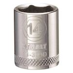 Socket, 3/8 in Hex Drive, 14 mm, 6 Points