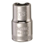 Socket, 1/2 in Hex Drive, 13 mm, 6 Points