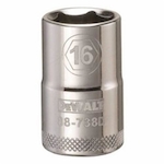 Socket, 1/2 in Drive Hex Drive, 16 mm Socket, 6 Points