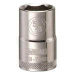 Socket, 1/2 in Hex Drive, 5/8 in, 6 Points