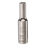 Deep Length Socket, 1/4 in Hex Drive, 5 mm, 6 Points