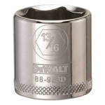 Socket, 3/8 in Hex Drive, 13/16 in, 6 Points