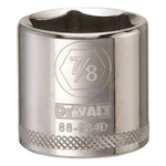 Socket, 3/8 in Hex Drive, 7/8 in, 6 Points