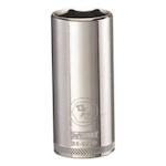 Deep Length Socket, 3/8 in Hex Drive, 13/16 in, 6 Points