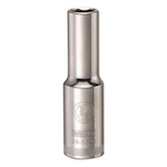 Deep Length Socket, 1/2 in Hex Drive, 7/16 in, 6 Points