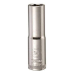 Deep Length Socket, 1/2 in Hex Drive, 14 mm, 6 Points