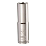 Deep Length Socket, 1/2 in Hex Drive, 15 mm, 6 Points