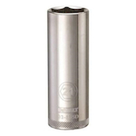 Deep Length Socket, 1/2 in Hex Drive, 21 mm, 6 Points
