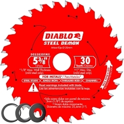 Steel Demon; Laser-Cut Saw Blade, 5-3/8 in Dia 0.039 in THK