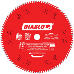 Circular Saw Blade, 12 in Dia x 0.071 in THK, 1 in Arbor, 100 Teeth