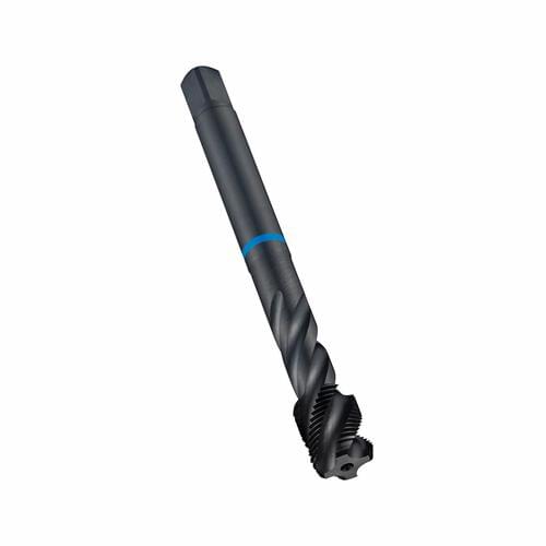 M10 x 1.00 mm MF Machine Tap Spiral Flute 40deg., Blue Shark