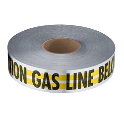 Detectable Premium Underground Utility Tape, Yellow, 1000 ft L x 2 in W x 5 mil THK