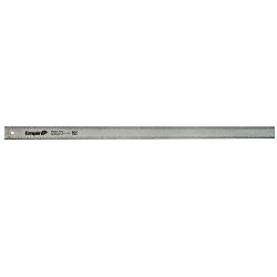 Heavy Duty Straight Edge Ruler, Graduations 1 mm, Aluminum, Silver