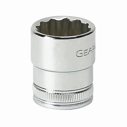 Standard Length Socket, 3/8 in Square Drive, 18 mm, 6 Points