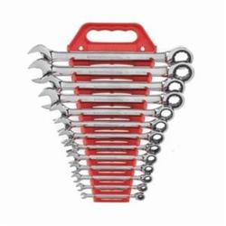 Long Length Combination Ratcheting Wrench Set, 13 Pieces, 1/4 to 1 in, Polished Chrome