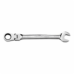 Flexible Head Open End Regular Length Combination Wrench, 10 mm Wrench, 12 Points