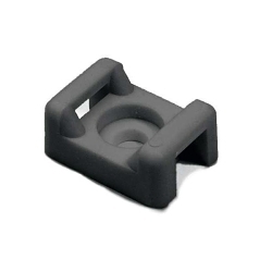 Type CTM4 Cable Tie Mount, Rivet/Screw Mount, 0.31 in W Tie, Polyamide 6.6, Black