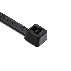 Standard Cable Tie, 4 in L x 0.1 in W, Polyamide 6.6, Black