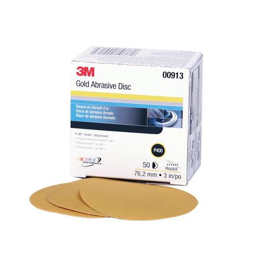 Hookit, Gold Disc, 216U, 00913, P400, A-weight, 3 in (7.6 cm)