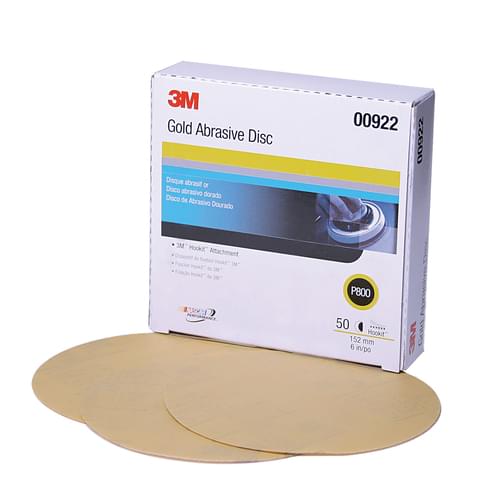 Hookit, Gold Paper Disc, 216U, 00922, P800, A-weight, 6 in (15.24 cm)