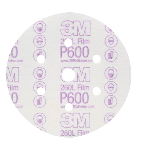 Hookit, Finishing Film Disc Dust Free, 260L, 01071, P600, 6 in (15.24 cm)