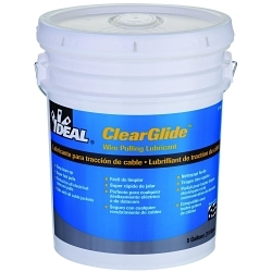 ClearGlide; Wire Pulling Lubricant, 5 gal Bucket, Gel Form, Clear, 1.09