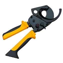 Ratcheting Cable Cutter, 750 kcmil Cable/Wire, 14-1/2 in OAL, Hard Steel Jaw