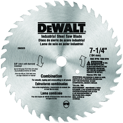 Combo Circular Saw Blade, 7-1/4 in Dia x 0.05 in THK