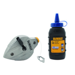 Chalk Reel Kit With Blue Chalk, 100 ft L Twisted Cotton Line, 4 oz Chalk