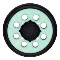 Hook and Loop Replacement Sanding Pad, 5 in Dia, 8 Hole