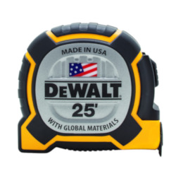  Measuring Tape,  25 ft L x 1-1/4 in W Blade