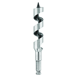 Short Power Ship Auger Bit, 1/8 in Dia, 6 in OAL, 4 in L Hollow Center Flute, 1/16 in Shank