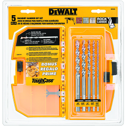 Percussion Drill Set, 5/32 in Max Drill Bit, 5 Pieces