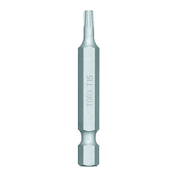 Single End Power Bit, T15 Torx; Point, 2 in OAL