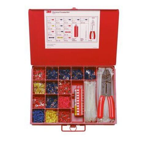 Scotchlok, Terminal Box, STK-1, red metal case, 13.75 in x 10 in x 2.5 in