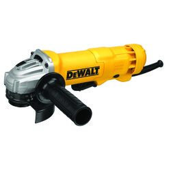 Grounded Low Profile Small Electric Angle Grinder, 4-1/2 in Dia Wheel