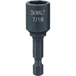  Magnetic Nut Driver, 7/16 in Drive, Steel, 7/16 in Hex