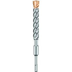 HIGH IMPACT CARBIDE; Hammer Drill Bit, 1-1/8 in Drill Bit, 25/64 in SDS-Plus Shank