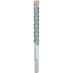 HIGH IMPACT CARBIDE; 4-Cutter Hammer Drill Bit, 1-3/4 in Drill Bit, 45/64 in SDS-Max Shank